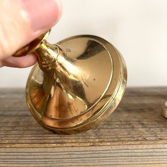 Brass candlesticks set of 3 - Picture 5 of 7